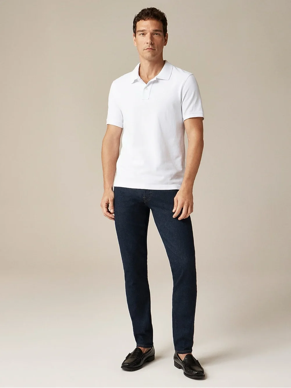 J CREW 484 Slim-fit stretch jean in aged indigo wash Size 34 $148 CF173